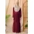 Ruffle Maxi - Maroon